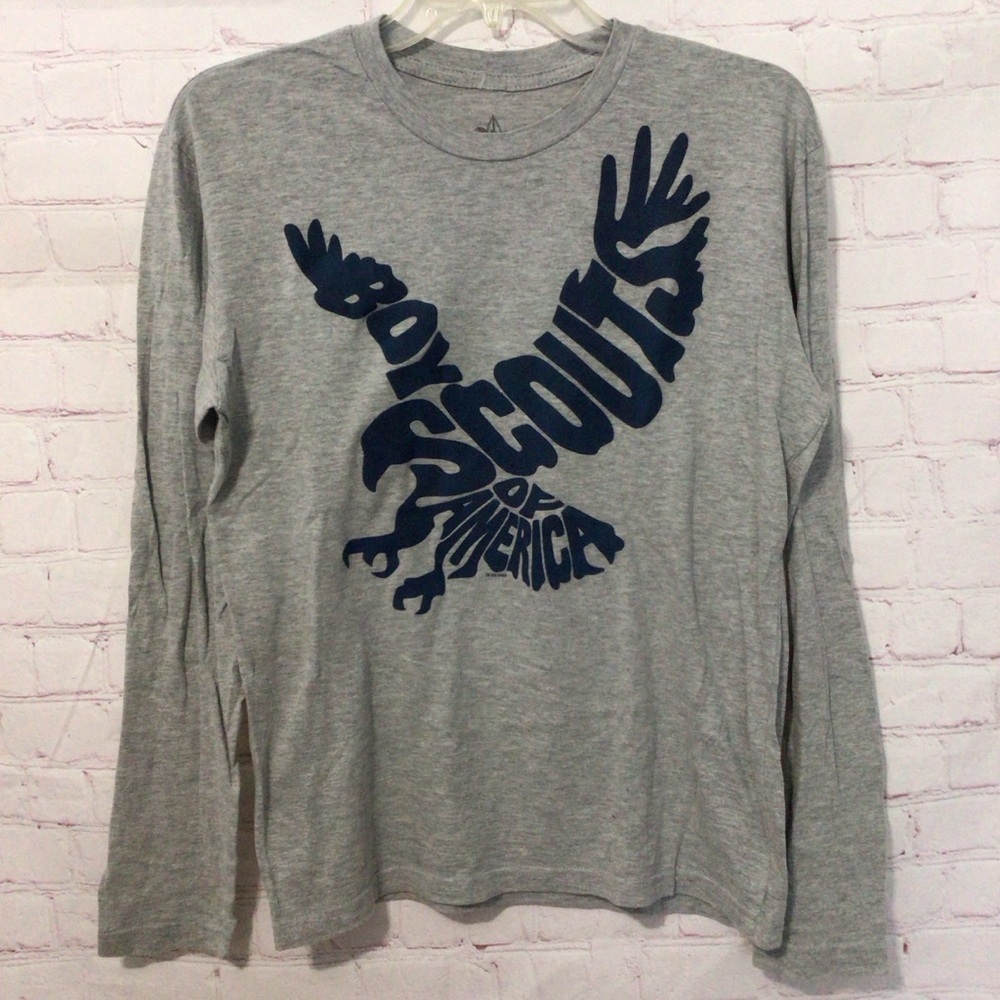Boy Scouts of America Gray Long Sleeve Shirt - Size Small